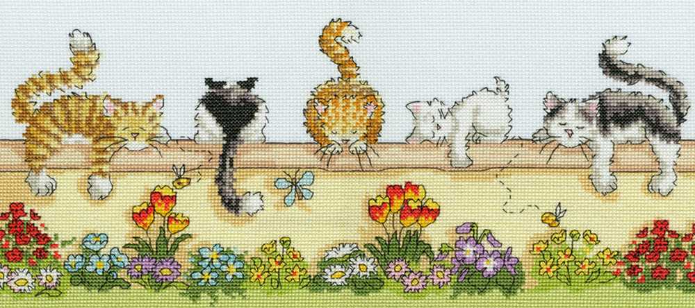Lazy Cats Cross Stitch Kit From Bothy Threads