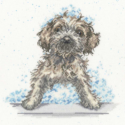 Bubbles And Barks  Wrendale Designs Cross  Stitch Kit ~ Bothy Threads