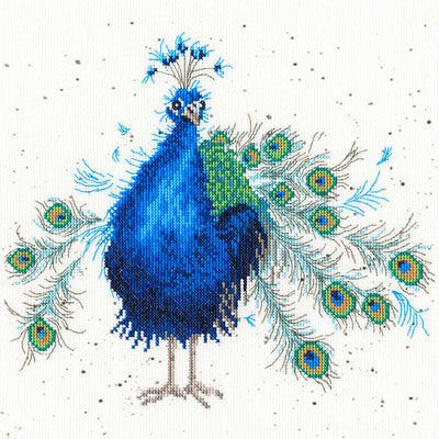 Practically Perfect - Peacock Counted Cross Stitch Kit by Hannah Dale of Wrendale Designs