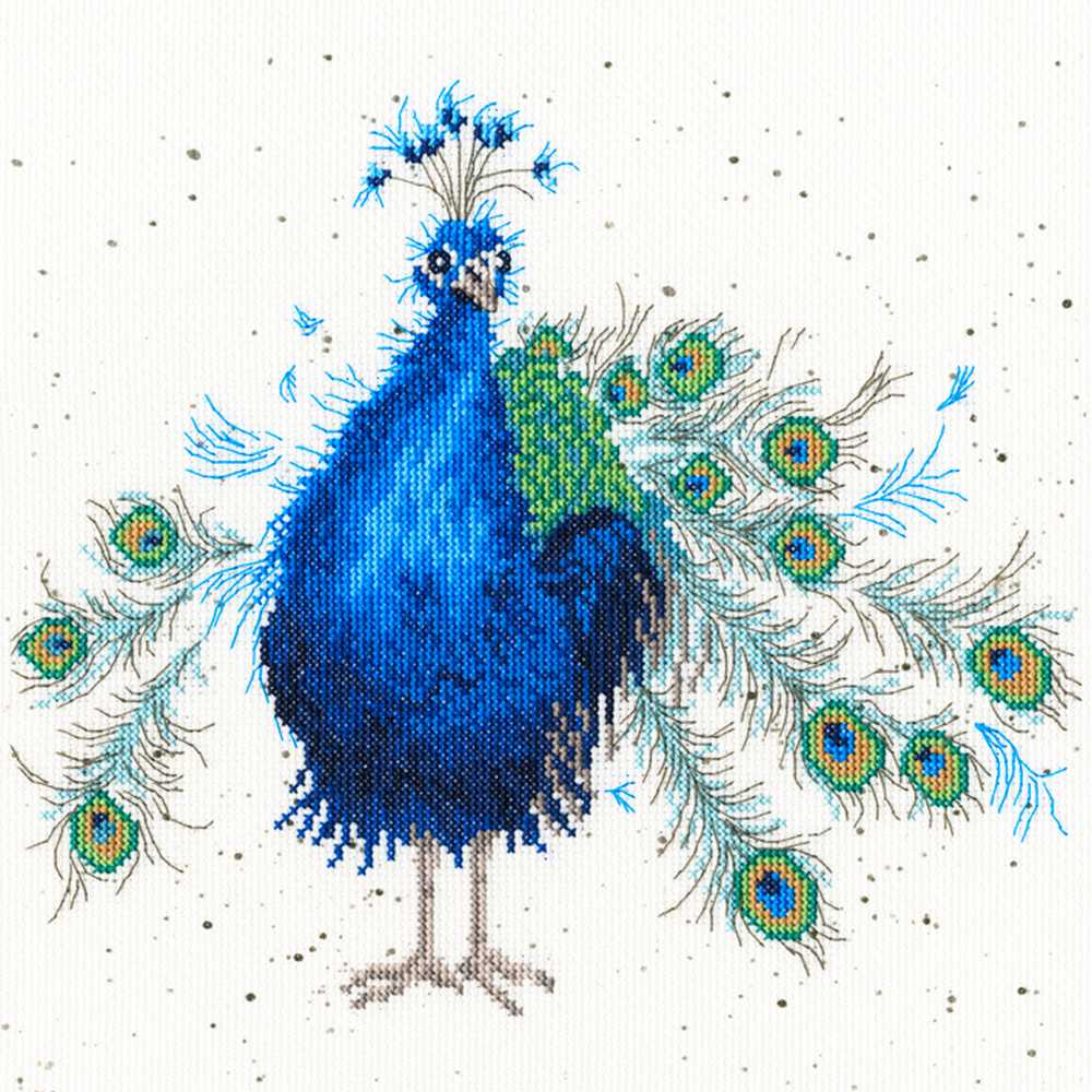 Practically Perfect - Peacock Counted Cross Stitch Kit by Hannah Dale of Wrendale Designs *(EVENWEAVE)*