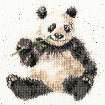 Bamboozled - Panda Counted Cross Stitch Kit by Hannah Dale of Wrendale Designs