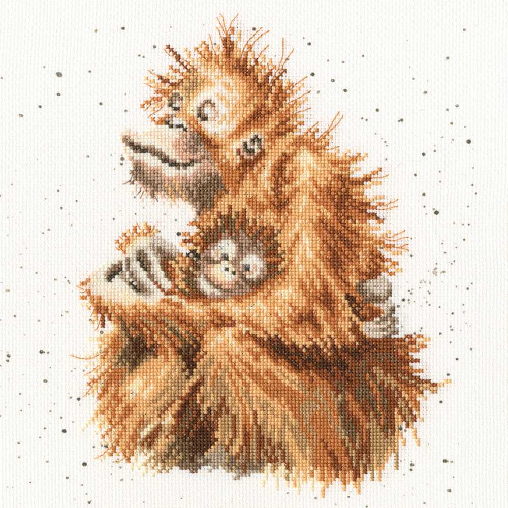 Love Is - Orangutan Counted Cross Stitch Kit by Hannah Dale of Wrendale Designs