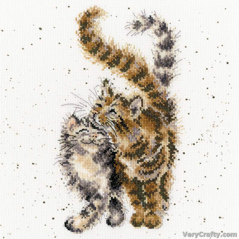 Feline Good Counted Cross Stitch Kit by Hannah Dale of Wrendale Designs