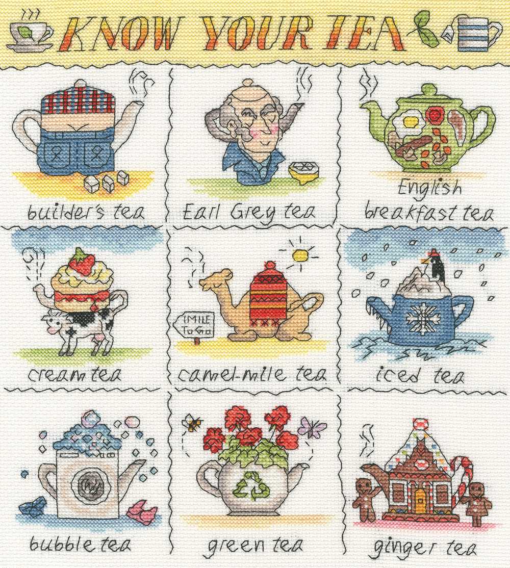 Know Your Tea  Cross Stitch Kit - Bothy Threads
