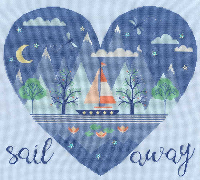 Sail Away  Wrendale Designs Cross  Stitch Kit ~ Bothy Threads