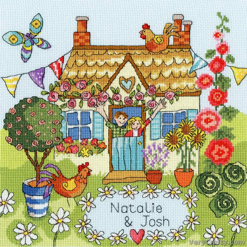 Our House Counted Cross Stitch Kit by Bothy Threads