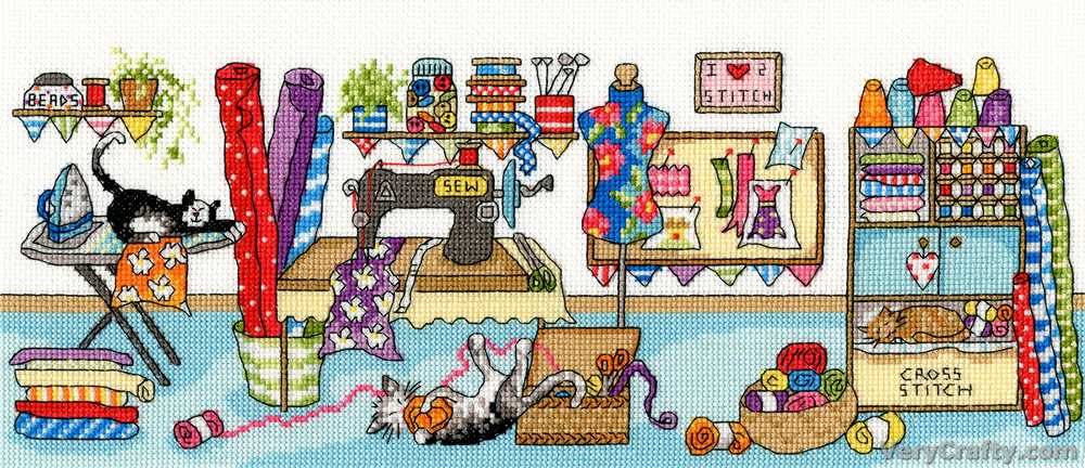Sewing Fun Counted Cross Stitch Kit - Bothy Threads