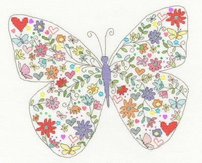 Bothy Threads Cross Stitch Kit Lovely Butterfly