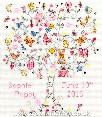 Love Baby Girl - Counted Cross Stitch Kit by Bothy Threads