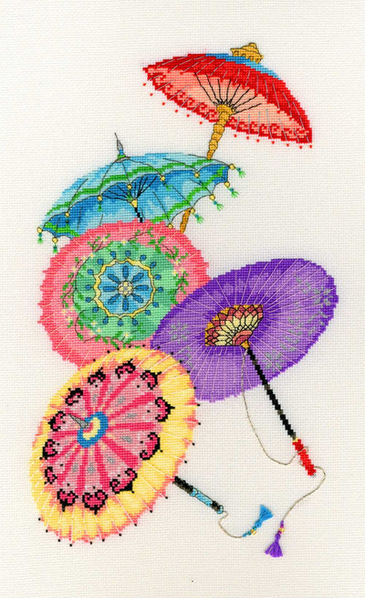 Parasols Counted Cross Stitch Kit by Bothy Threads
