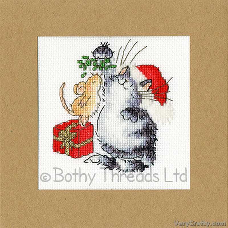Under The Mistletoe - Bothy Threads Counted Cross Stitch Card Kit