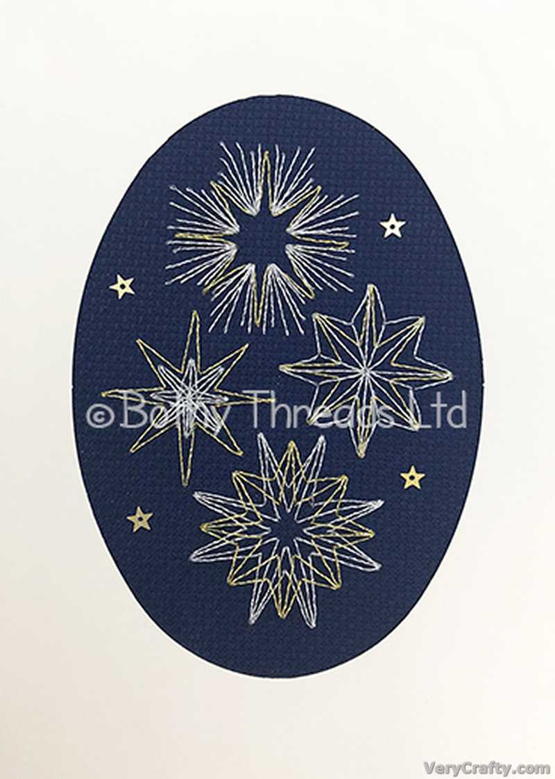 Shining Stars - Bothy Threads Counted Cross Stitch Card Kit