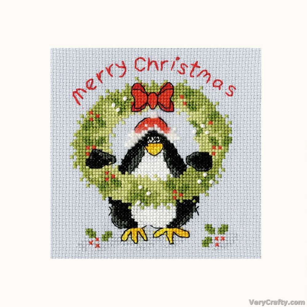 Bothy Threads PPP Prickly Holly Christmas Card Cross Stitch Kit