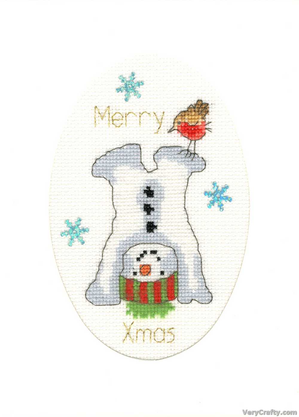 Bothy Threads Frosty Fun Christmas Card Cross Stitch Kit
