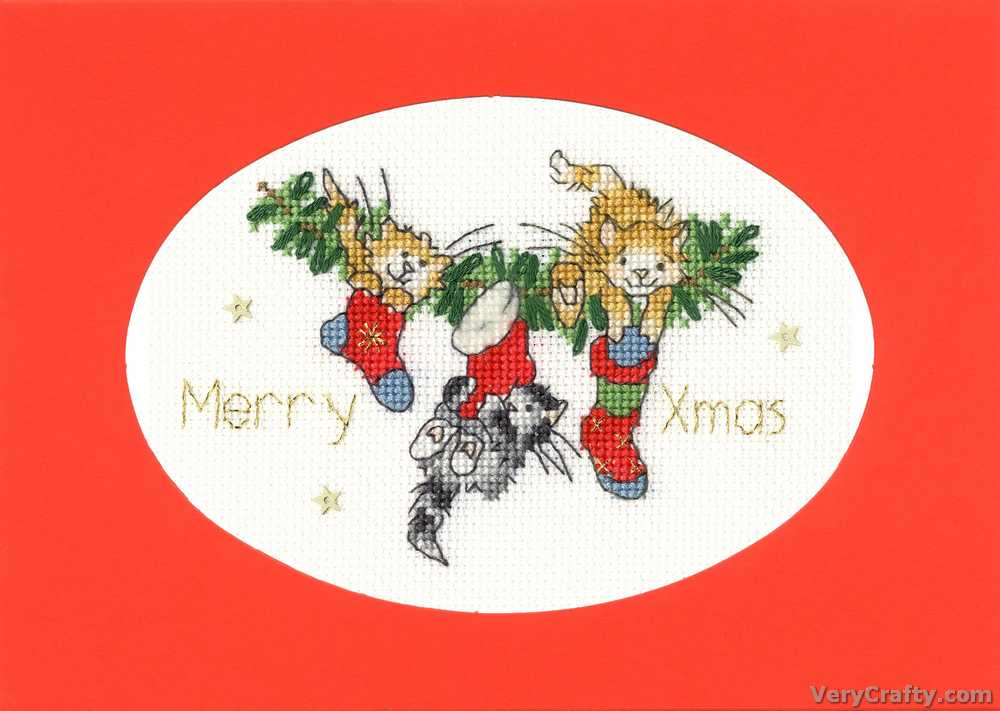 Bothy Threads Stocking Fillers Christmas Card Cross Stitch Kit