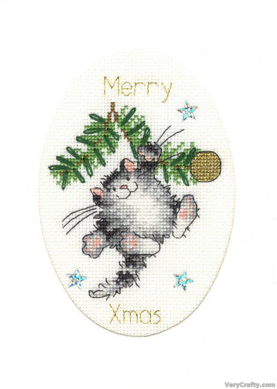 Bothy Threads Swing Into Xmas Christmas Card Cross Stitch Kit