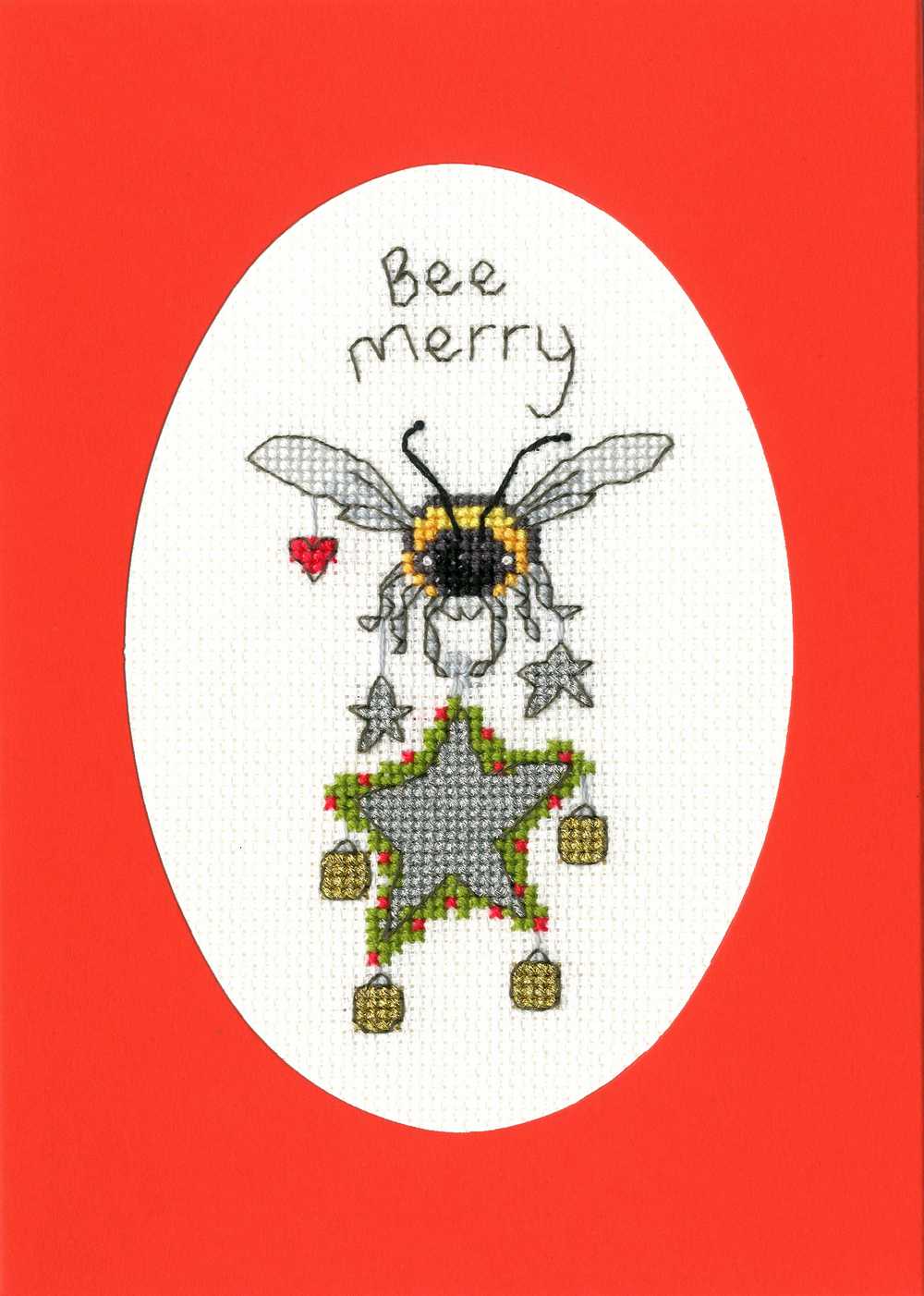 Bothy Threads Bee Merry Card Cross Stitch Kit