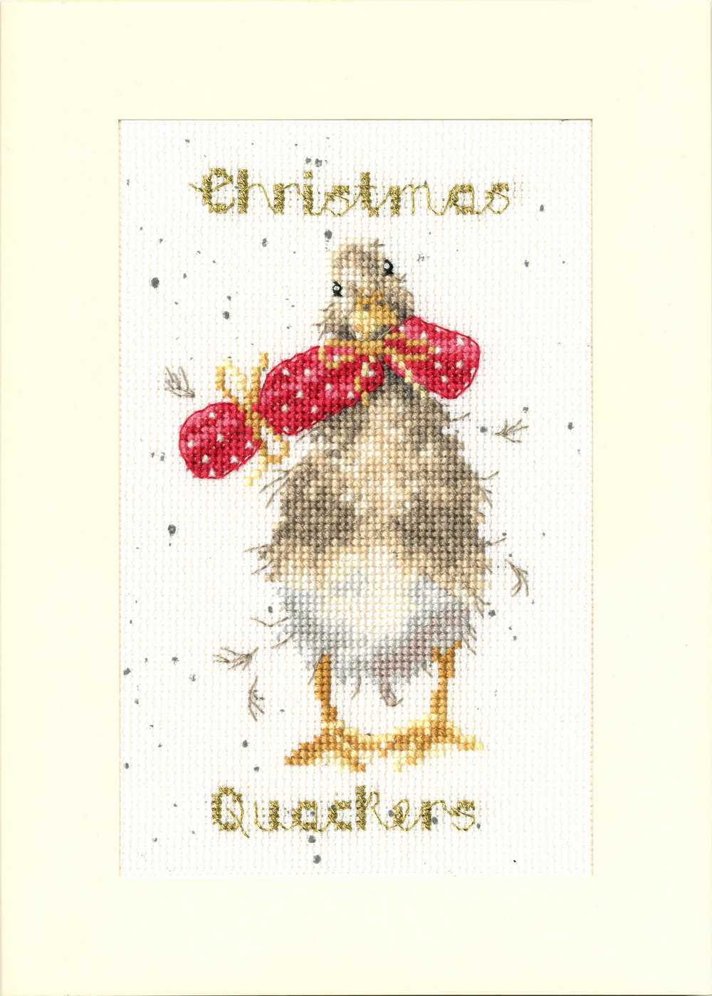 Bothy Threads Christmas Quackers Card Cross Stitch Kit