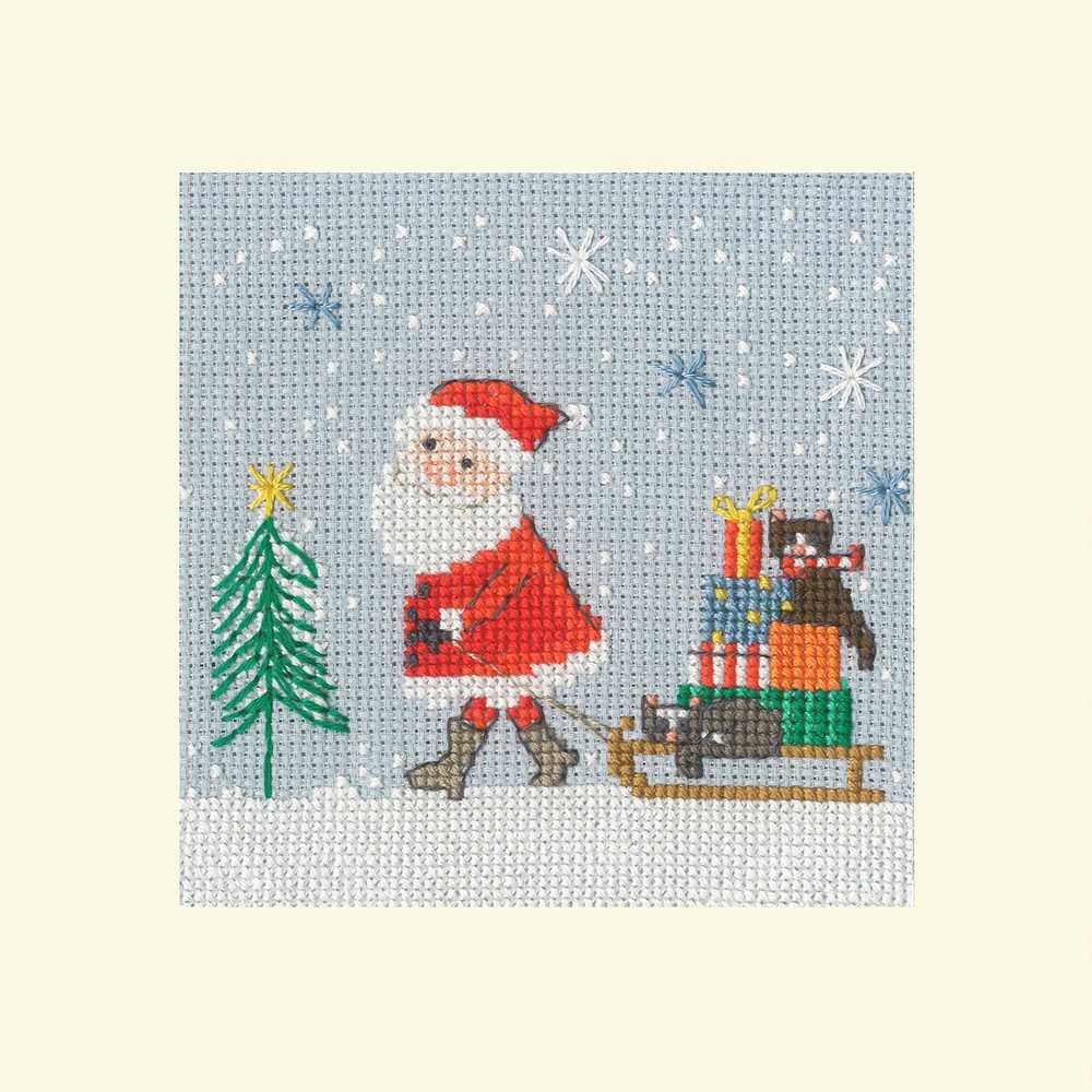 Bothy Threads Delivery By Sledge Cross Stitch Card Kit