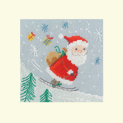 Bothy Threads Delivery By Skis Cross Stitch Card Kit