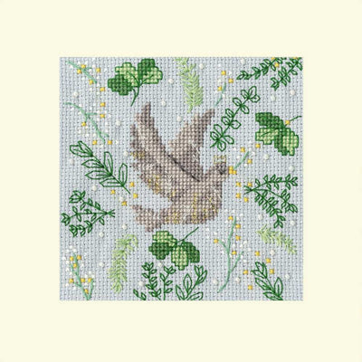 Bothy Threads Cross Stitch Christmas Card Kit Scandi Dove