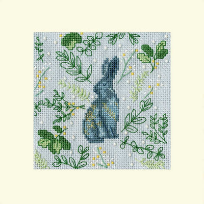 Bothy Threads Cross Stitch Christmas Card Kit Scandi Hare