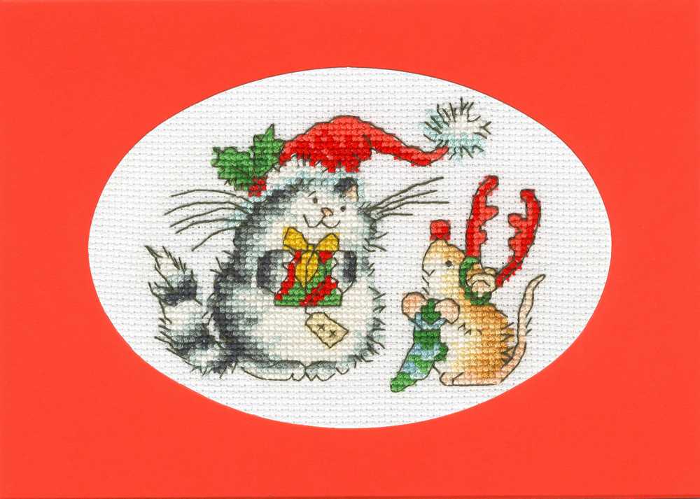 Bothy Threads Cross Stitch Christmas Card Kit Secret Santa