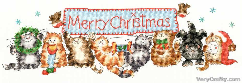 Bothy Threads Merry Catmas Cross Stitch Kit
