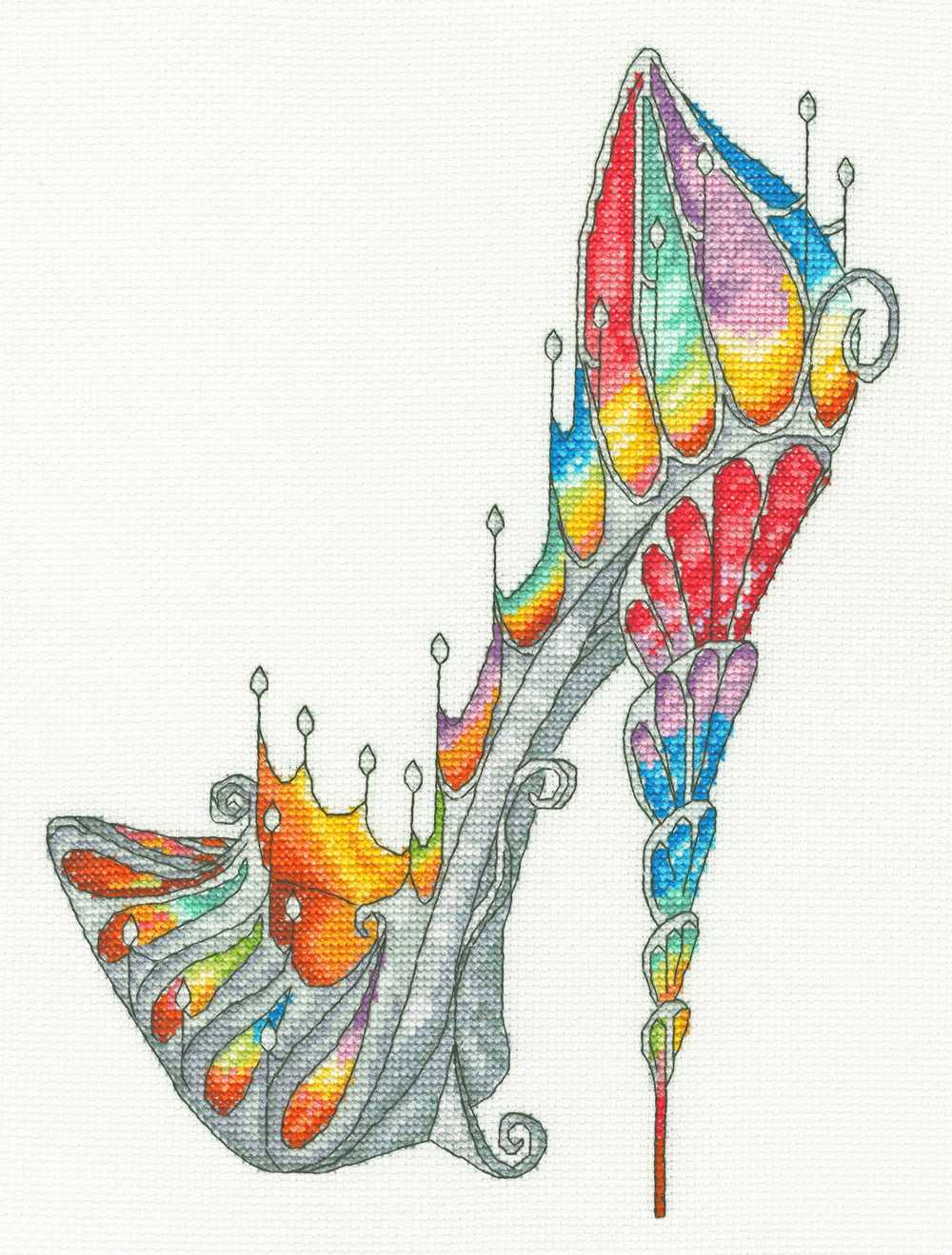 Bothy Threads Cross Stitch Kit Stained Glass Slipper