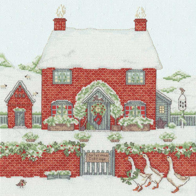 Bothy Threads Christmas Cottage Cross Stitch Kit