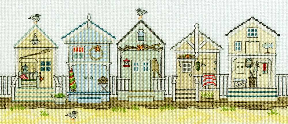 New England: Beach Huts  - Cross Stitch Kit from Bothy Threads