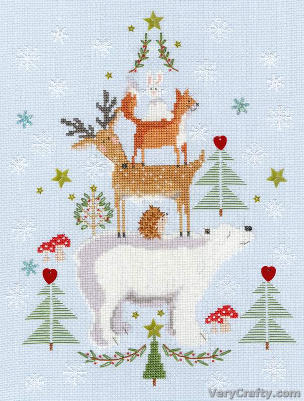 Snowy Stack Counted Cross Stitch Kit by Bothy Threads